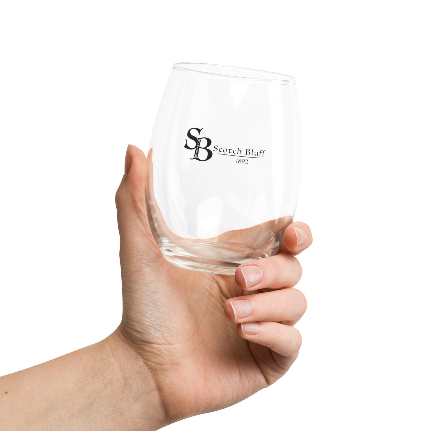 Stemless wine glass